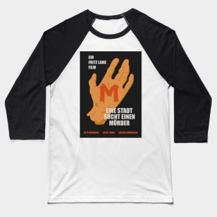 The Mark of M: Tribute to Fritz Lang's Masterpiece - Iconic Hand Design Baseball T-Shirt